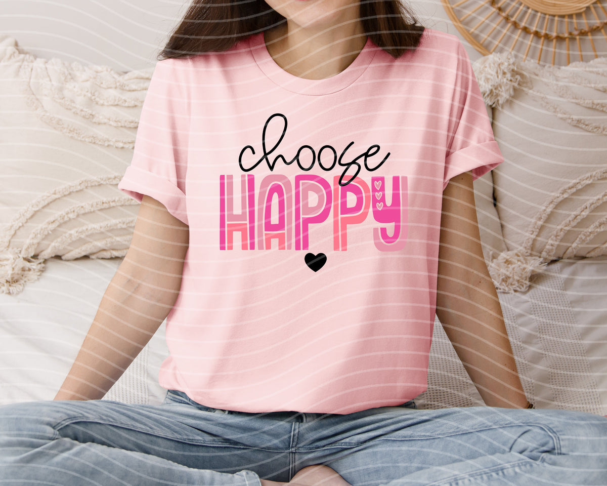 Choose Happy Graphic Tee product image 1