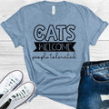 Cats Welcome People Tolerated Graphic Tee product image 1