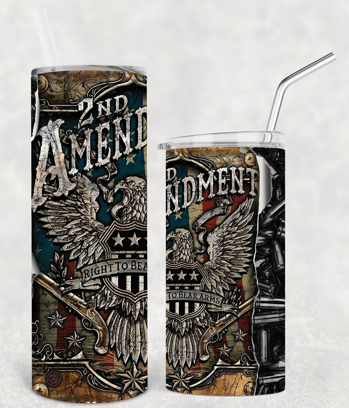 2nd Amendment Right to Bear Arms 20 oz Skinny Tumbler