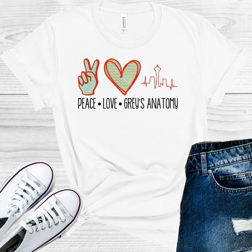 Peace Love Grey's Anatomy Graphic Tee product image 1