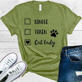 Single Taken Cat Lady Graphic Tee product image 1
