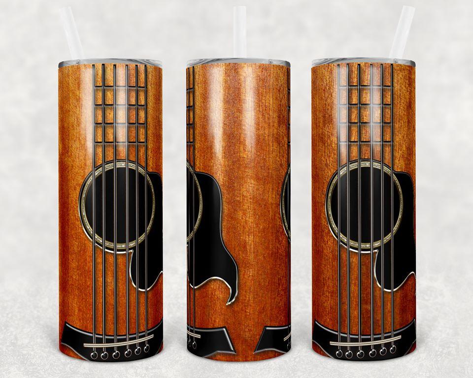 Acoustic Guitar 20 oz Skinny Tumbler