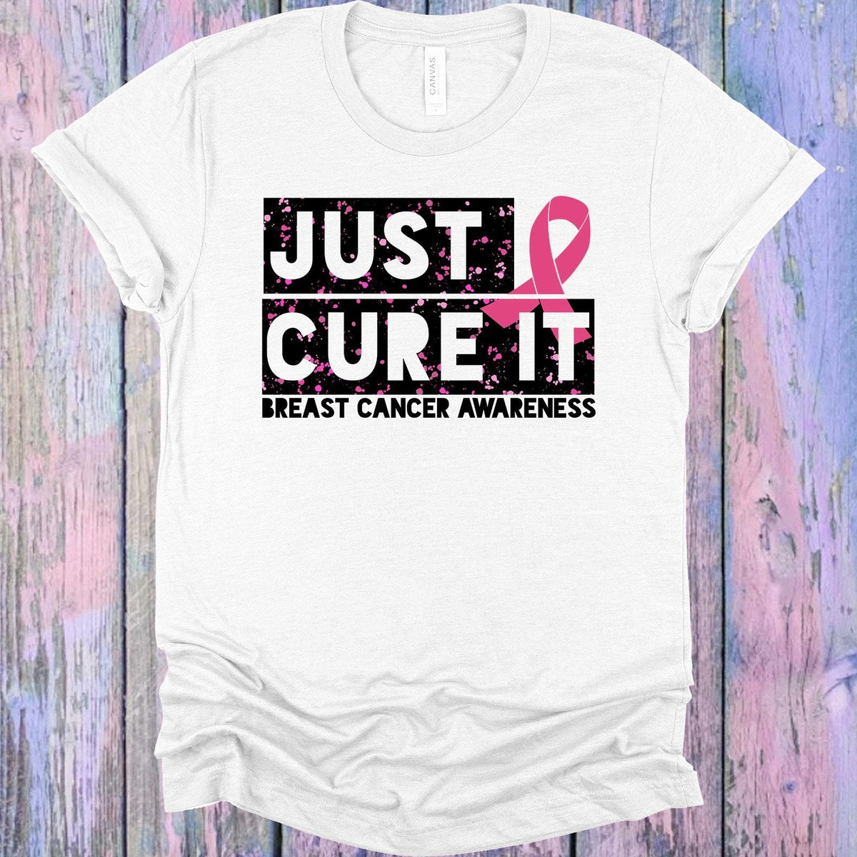 Just Cure It Breast Cancer Awareness Graphic Tee product image 1