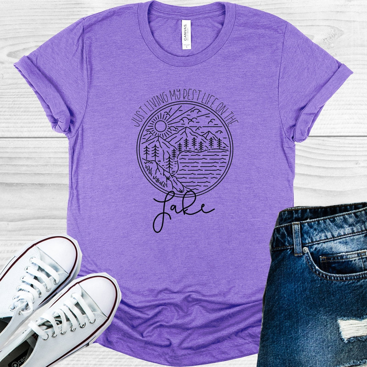 Just Living My Best Life on the Lake Graphic Tee product image 1