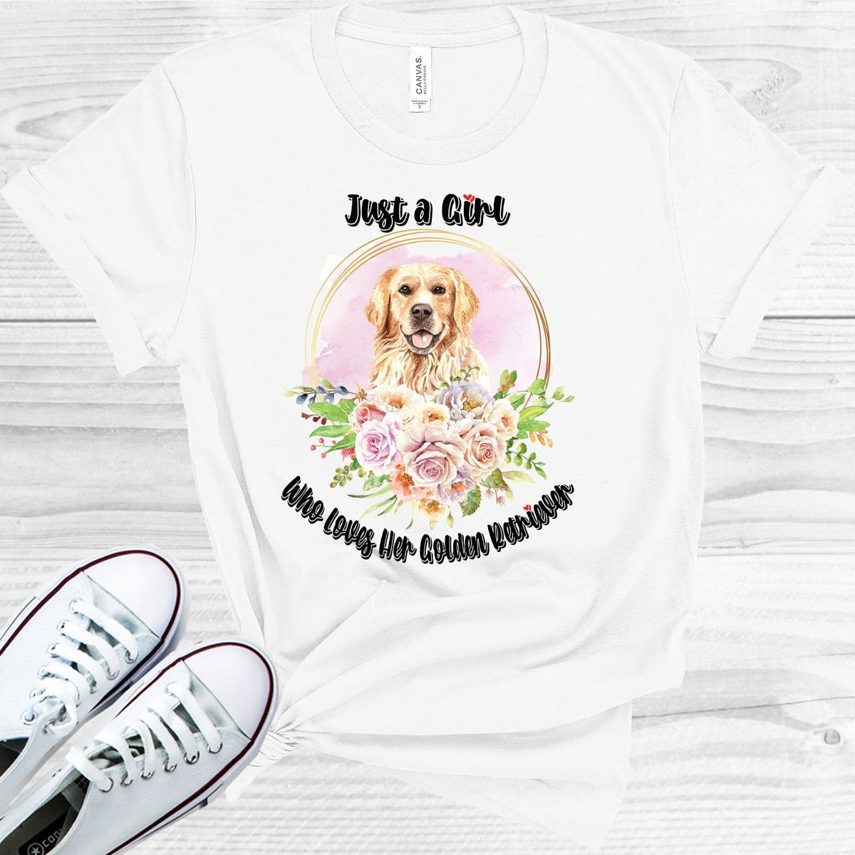 Just a Girl Who Loves Her Golden Retriever Graphic Tee product image 1