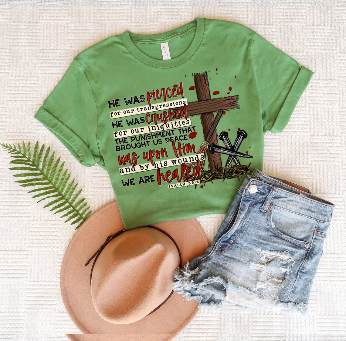 By His Wounds We are Healed Graphic Tee product image 1