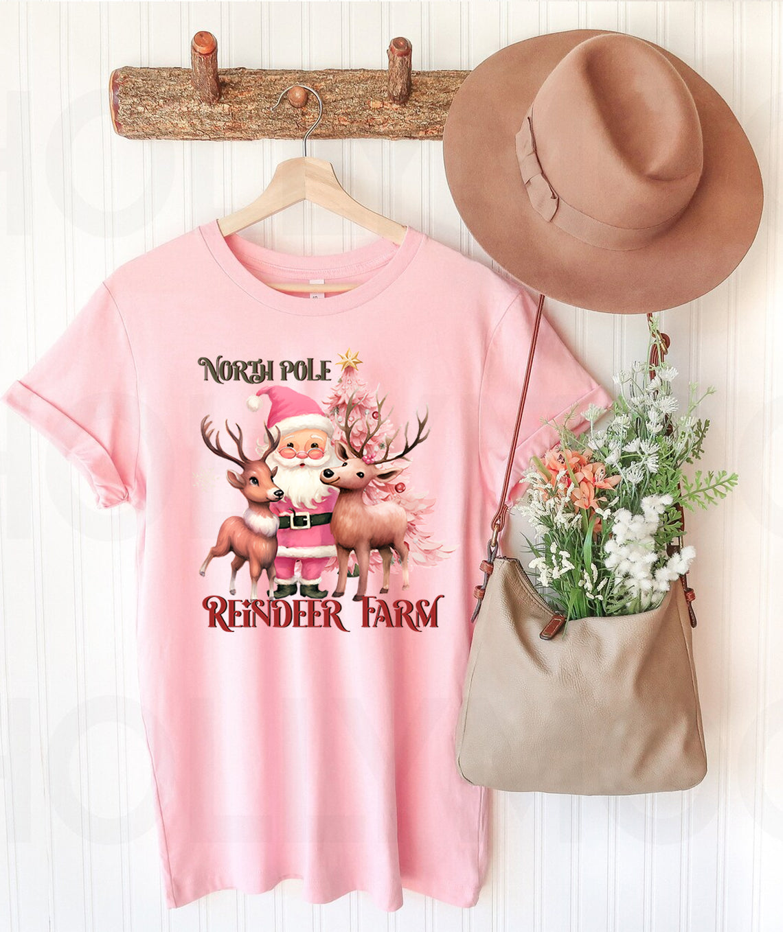 North Pole Reindeer Farm Graphic Tee product image 1
