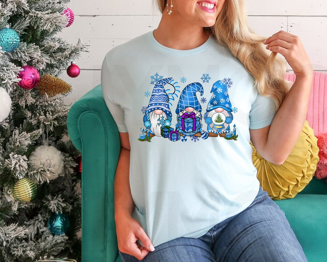 Blue Winter Gnomes Graphic Tee product image 1