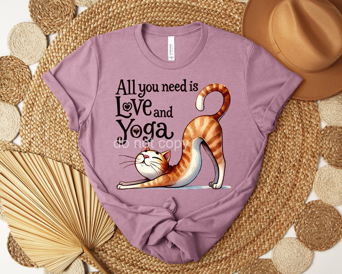 All You Need is Love and Yoga Graphic Tee product image 1