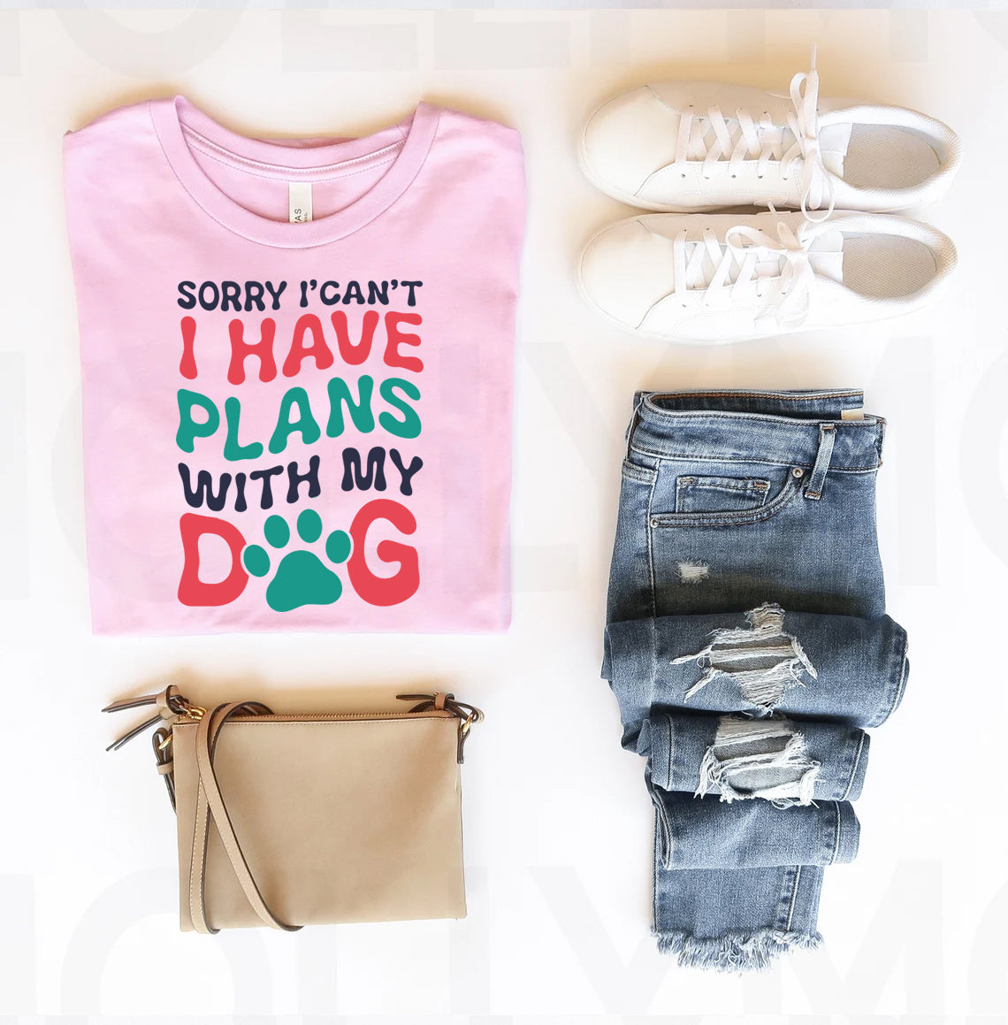 Sorry I Can't I Have Plans with My Dog Graphic Tee product image 1
