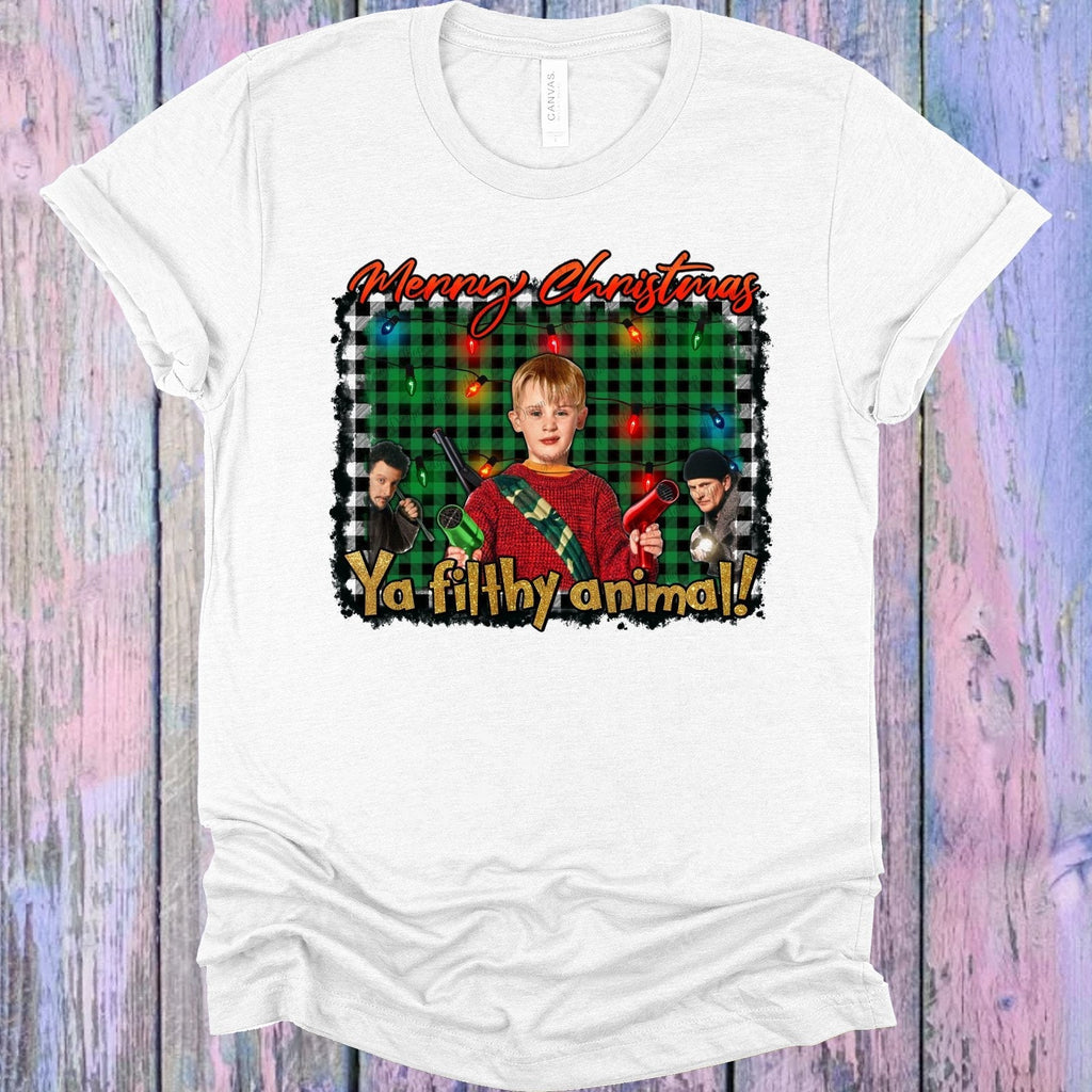 Merry Christmas Ya Filthy Animal Graphic Tee product image 2