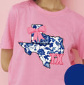 Blue Floral Texas Graphic Tee product image 1