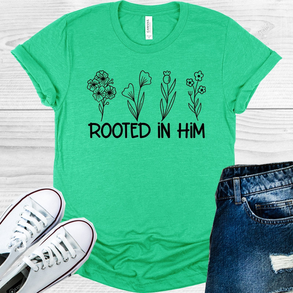 Rooted in Him Graphic Tee product image 1