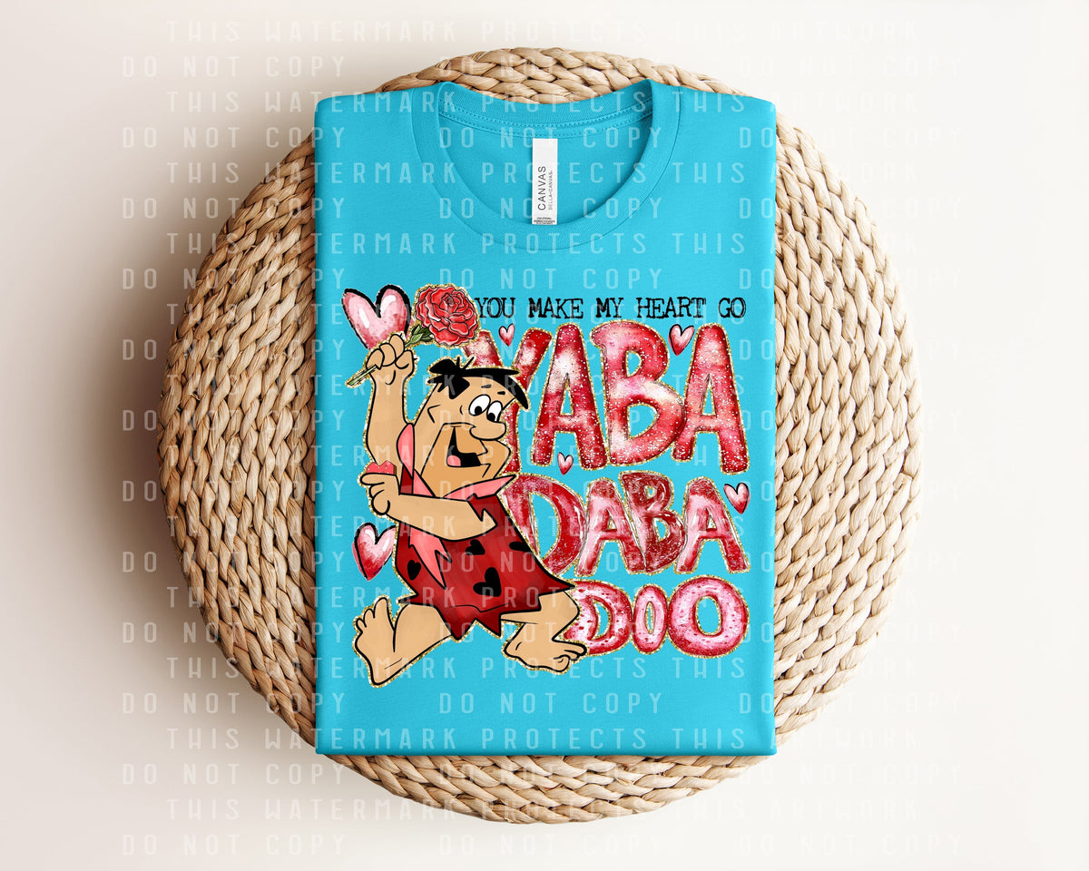 You Make My Heart Go Yaba Daba Doo Graphic Tee product image 1