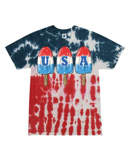 USA Popsicles Tie Dye Graphic Tee product image 1