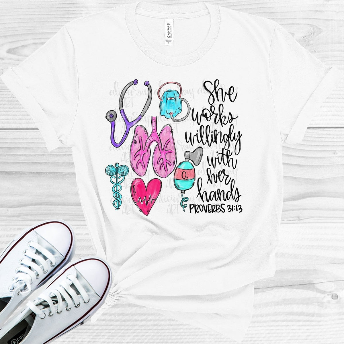 She Works Willingly with Her Hands - Respiratory Therapist product image 1