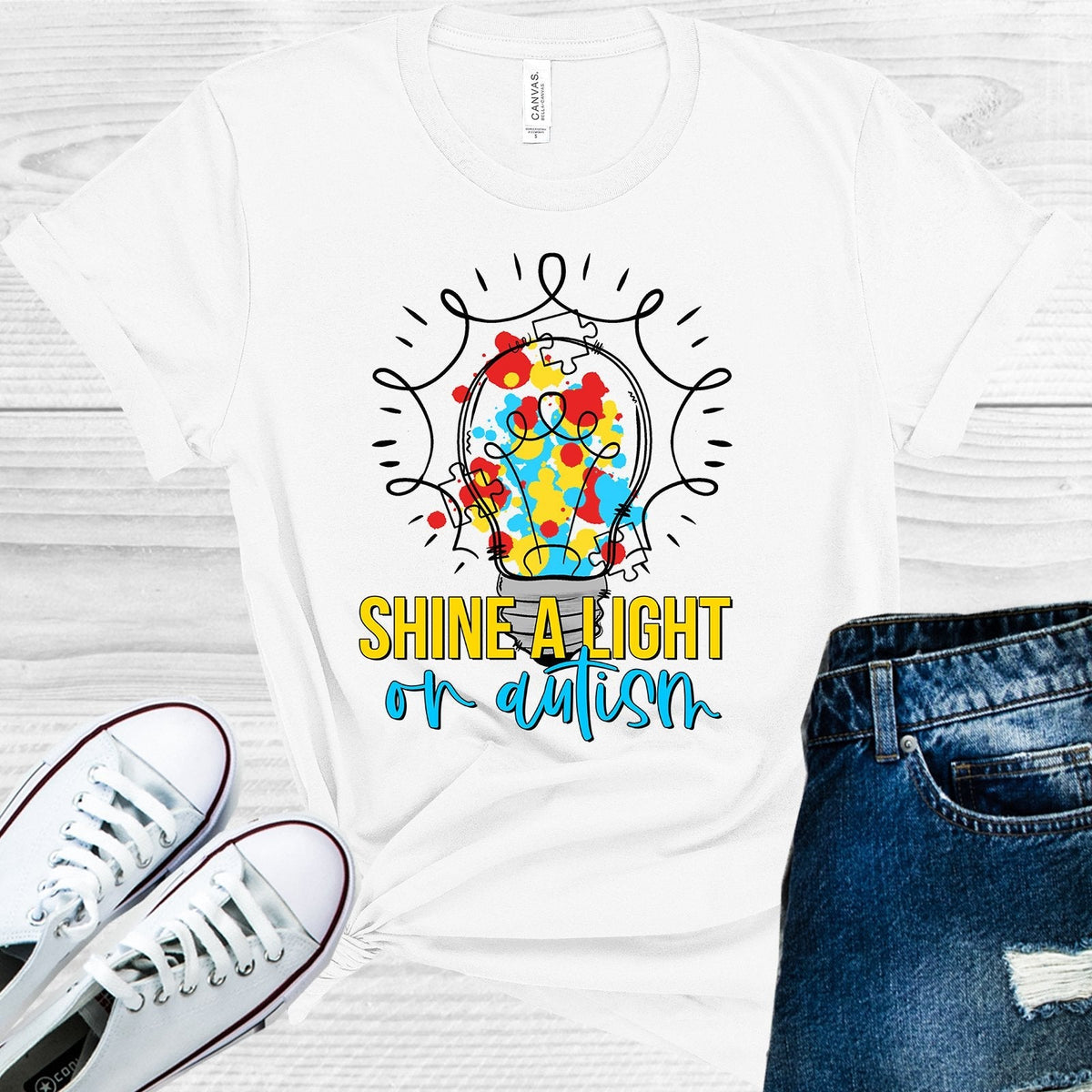 Shine a Light on Autism Graphic Tee product image 1