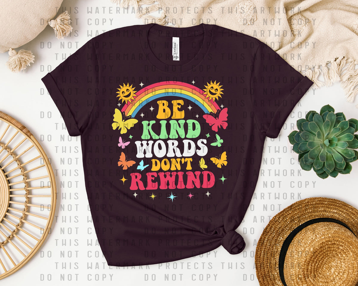 Be Kind Words Don't Rewind Graphic Tee product image 1