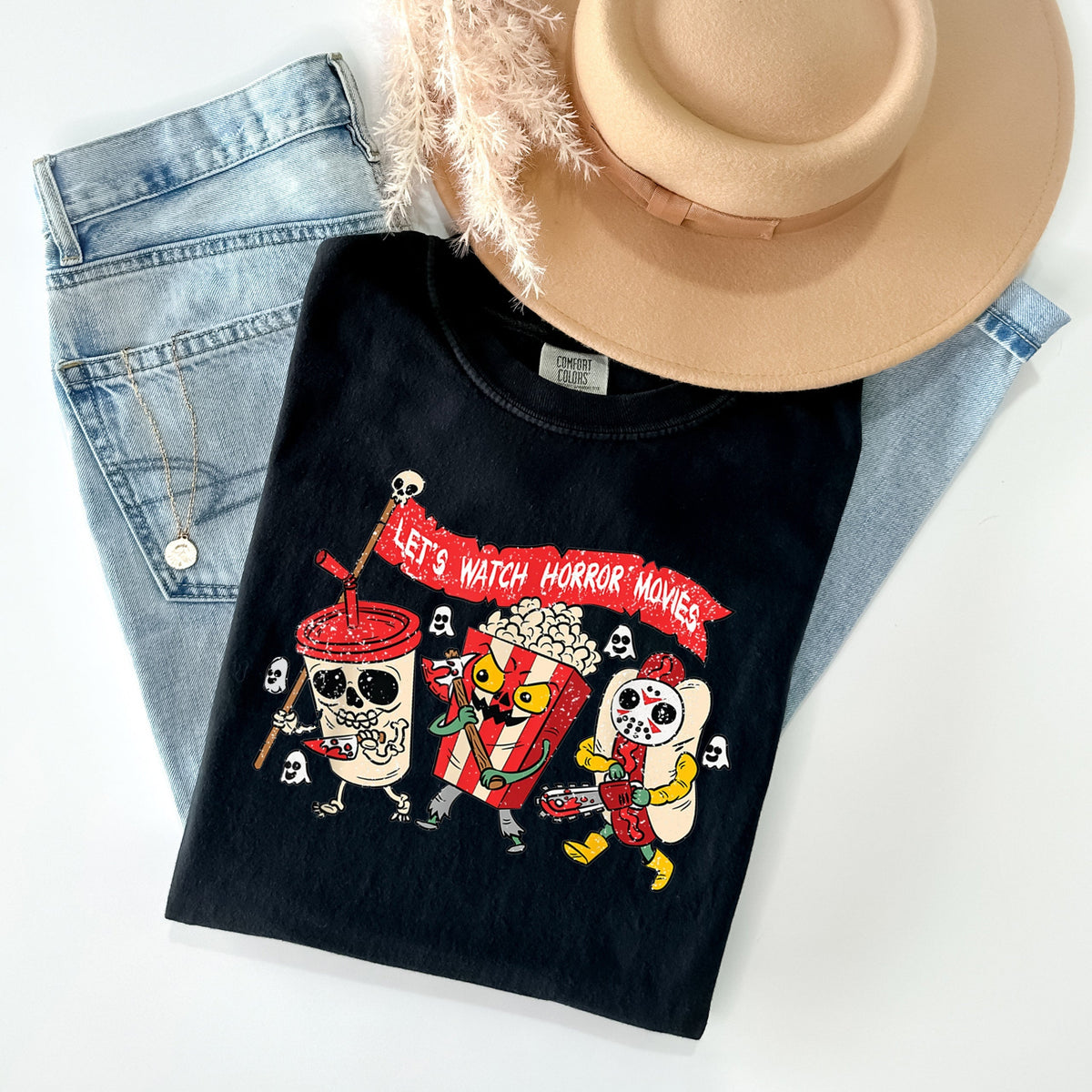 Let's Watch Horror Movies Graphic Tee product image 1
