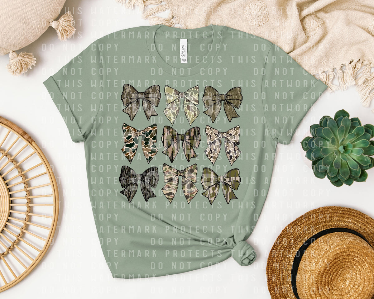 Camo Bows Graphic Tee product image 1