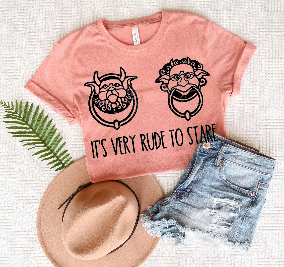 It's Very Rude to Stare Graphic Tee product image 1