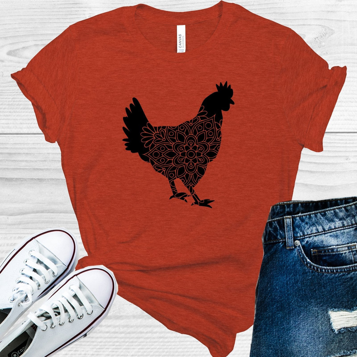 Chicken Mandala Graphic Tee product image 1
