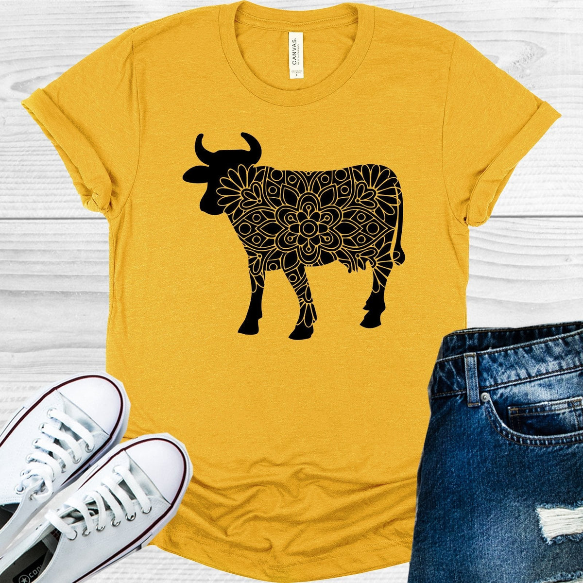 Cow Mandala Graphic Tee product image 1
