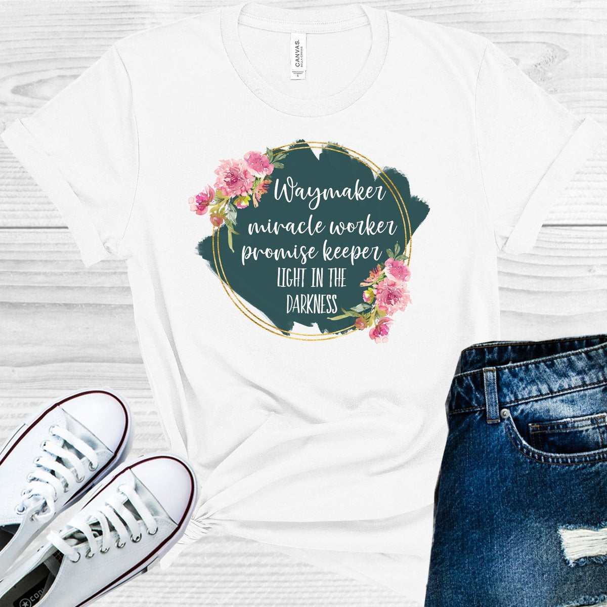 Waymaker Floral Wreath Graphic Tee product image 1