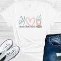 Peace Love Iced Coffee Graphic Tee product image 1