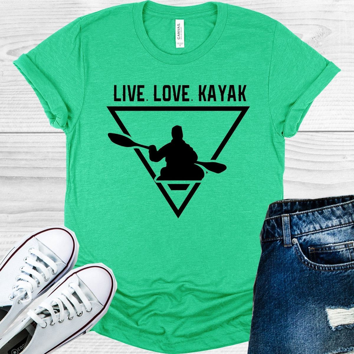 Live Love Kayak Graphic Tee product image 1