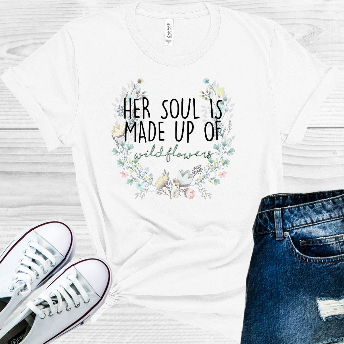 Her Soul is Made Up of Wildflowers Graphic Tee product image 1